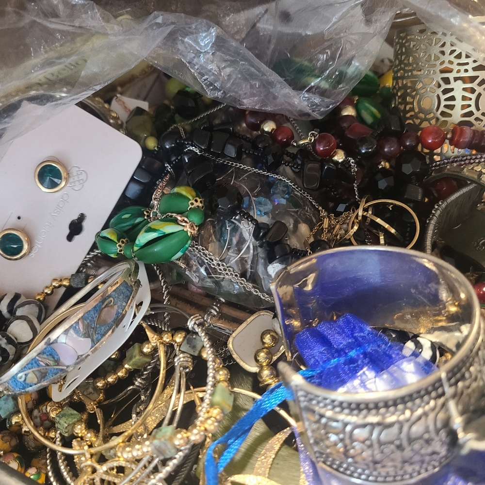 2+ Lbs. Costume Jewelry New and Used many signed pieces